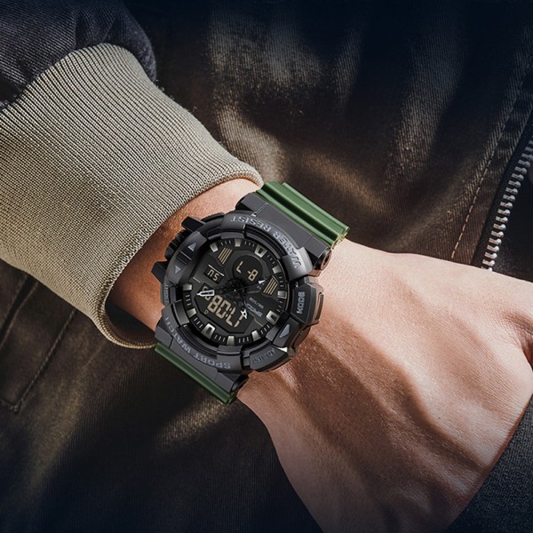 Годинник наручний Sanda 3129 Black-Green