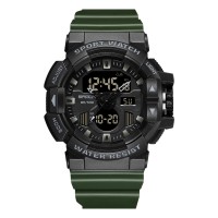 Годинник наручний Sanda 3129 Black-Green