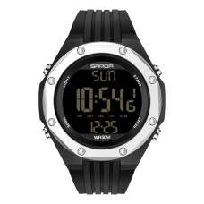 Годинник наручний Sanda 6093 Black-Silver