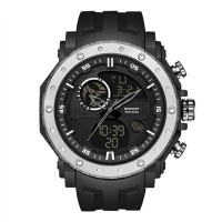 Годинник наручний Sanda 6012 Black-Silver
