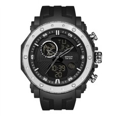 Годинник наручний Sanda 6012 Black-Silver