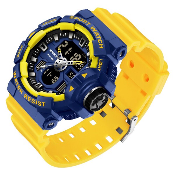 Годинник наручний Sanda 3129 Yellow Blue