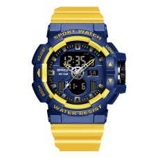 Годинник наручний Sanda 3129 Yellow Blue