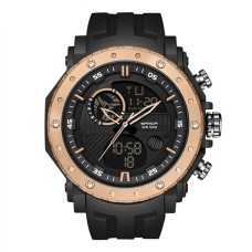 Годинник наручний Sanda 6012 Black-Rose Gold