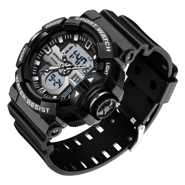 Годинник наручний Sanda 3129 Black-White
