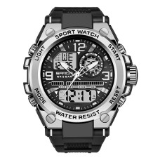 Годинник наручний Sanda 6024 Black-Silver
