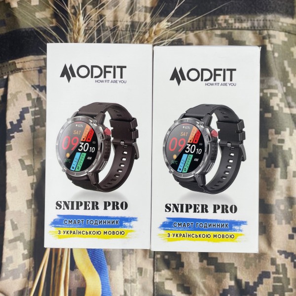 Смарт-годинник Modfit Sniper Pro All Black 41 мм.