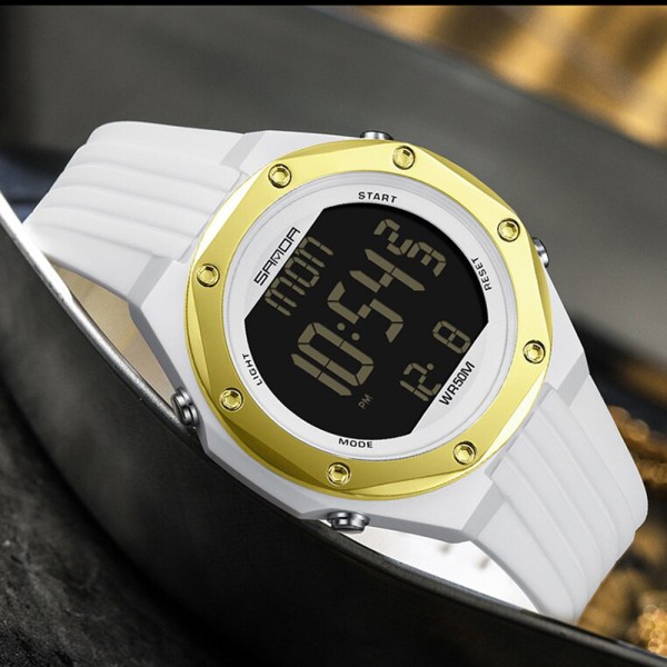 Годинник наручний Sanda 6093 White-Gold