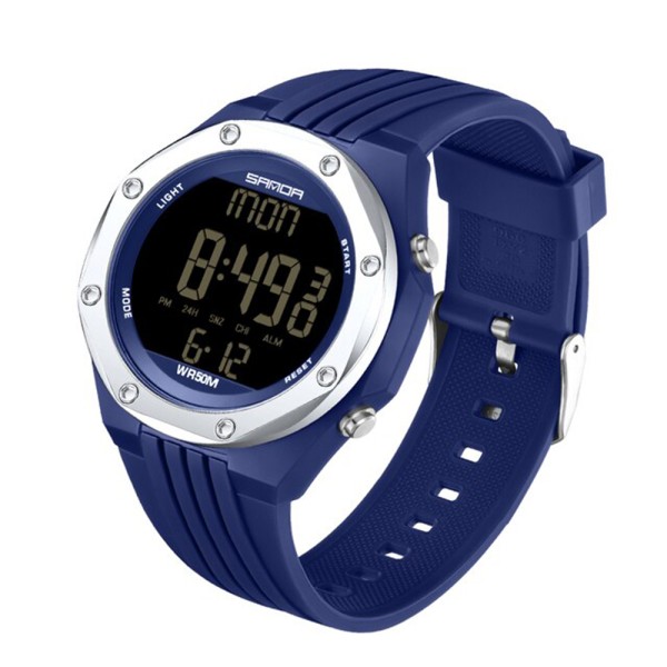 Годинник наручний Sanda 6093 Blue-Silver