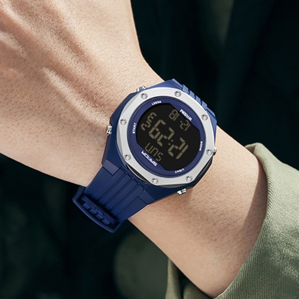 Годинник наручний Sanda 6093 Blue-Silver