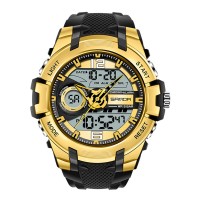 Годинник наручний Sanda 6015 Black-Gold