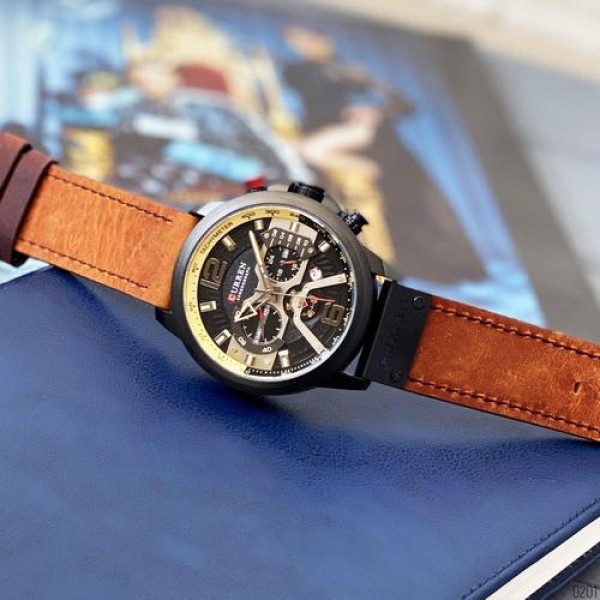 Годинник наручний Curren 8329 Black-Brown