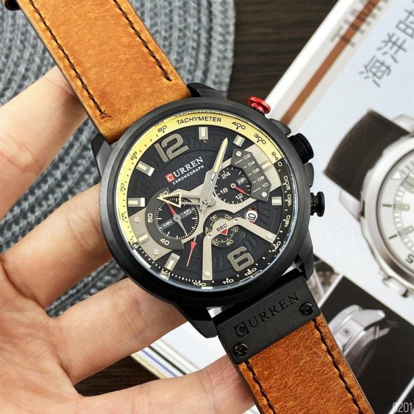 Годинник наручний Curren 8329 Black-Brown