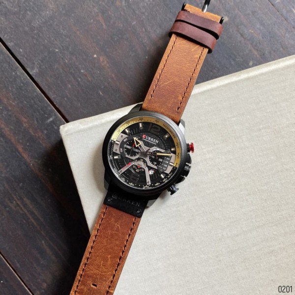 Годинник наручний Curren 8329 Black-Brown