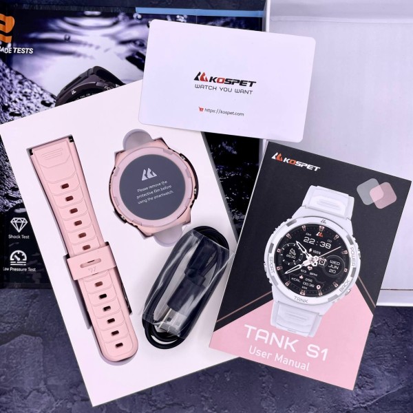 Смарт-годинник Kospet Tank S1 Pink
