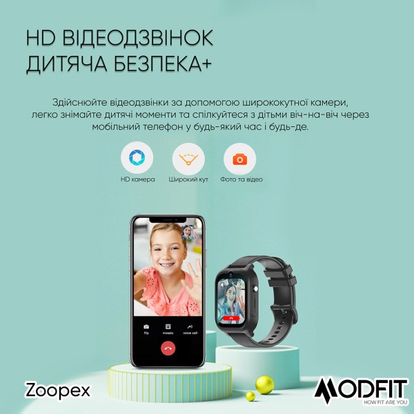 Смарт-годинник Modfit Zoopex All Black