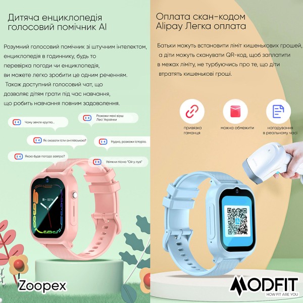 Смарт-годинник Modfit Zoopex All Black