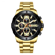 Годинник наручний Curren 8336 Gold-Black