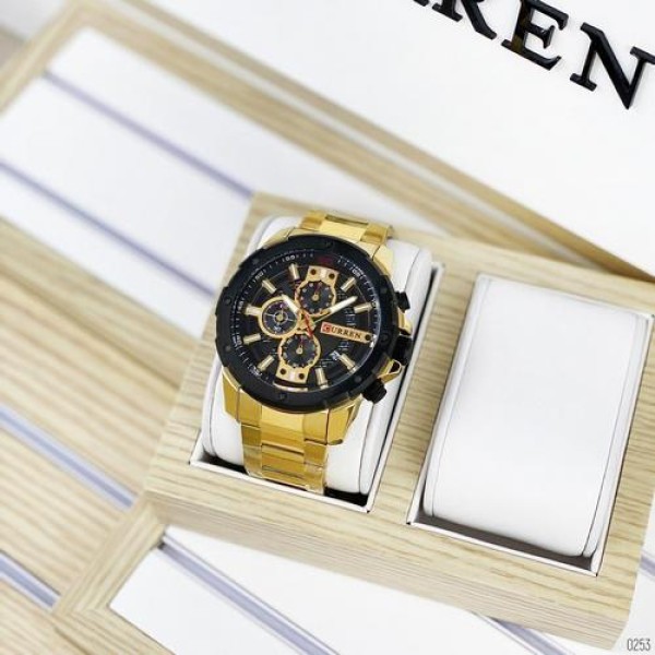 Годинник наручний Curren 8336 Gold-Black