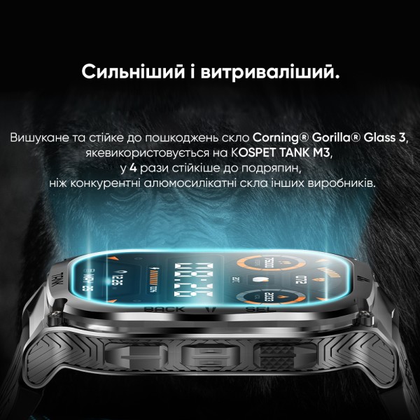 Смарт-годинник Kospet TANK M3 Silver