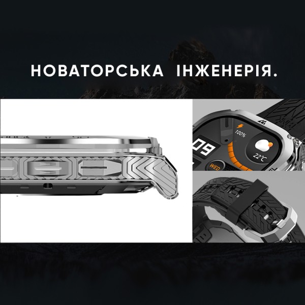 Смарт-годинник Kospet TANK M3 Silver