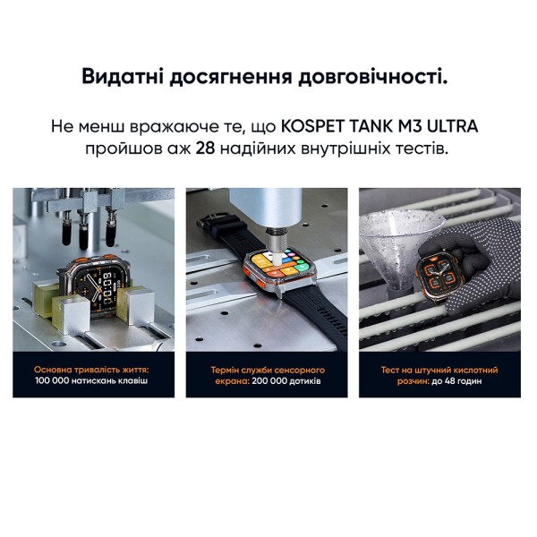 Смарт-годинник Kospet TANK M3 ULTRA Silver
