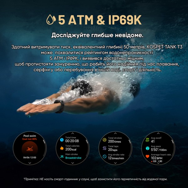 Смарт-годинник Kospet TANK T3 Silver