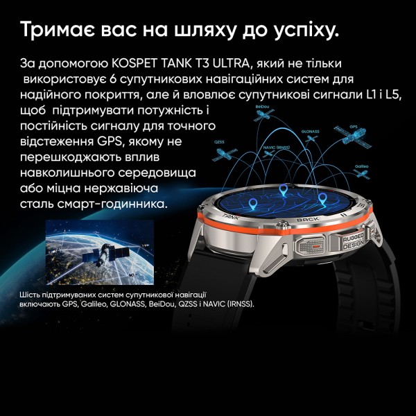 Смарт-годинник Kospet TANK T3 ULTRA Black