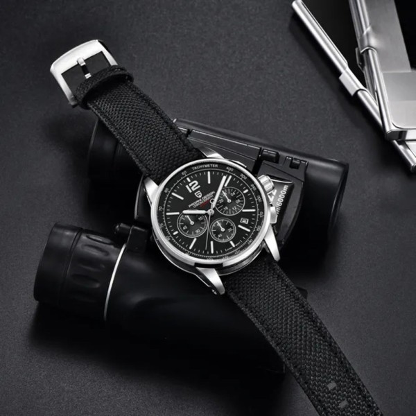 Годинник наручний Pagani Design YS008 Silver-Black