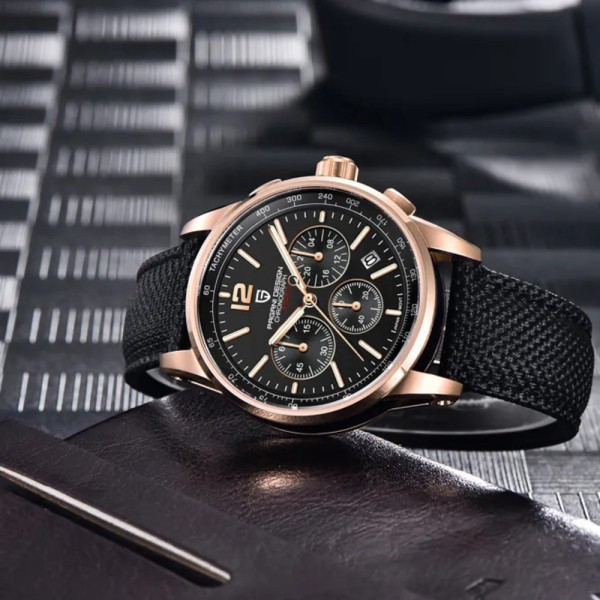 Годинник наручний Pagani Design YS008 Rose Gold-Black