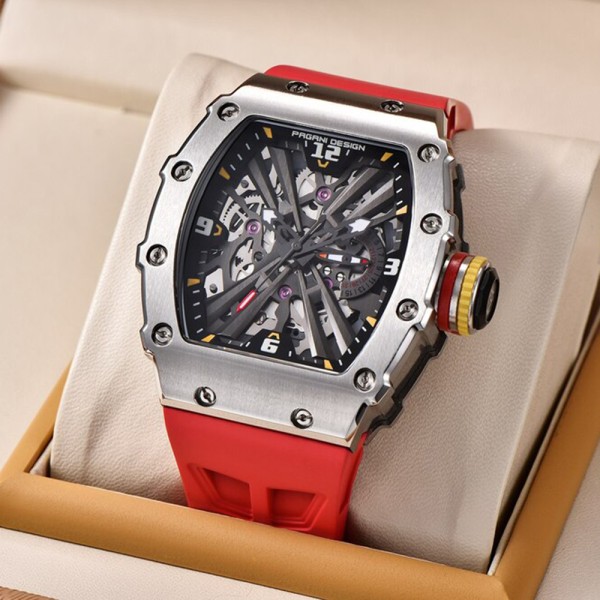 Годинник наручний Pagani Design PD-1738 Silver-Red