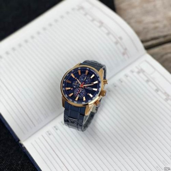 Годинник наручний Curren 8351 Blue-Cuprum