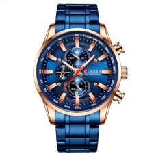 Годинник наручний Curren 8351 Blue-Cuprum