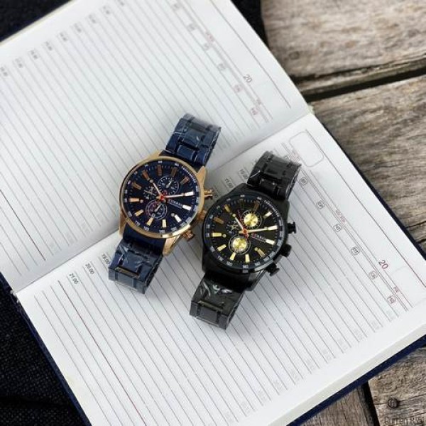 Годинник наручний Curren 8351 Blue-Cuprum