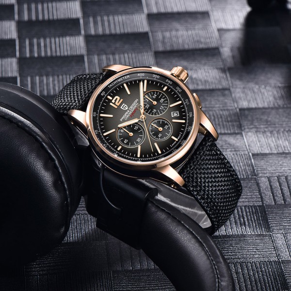 Годинник наручний Pagani Design YS008 Rose Gold-Brown