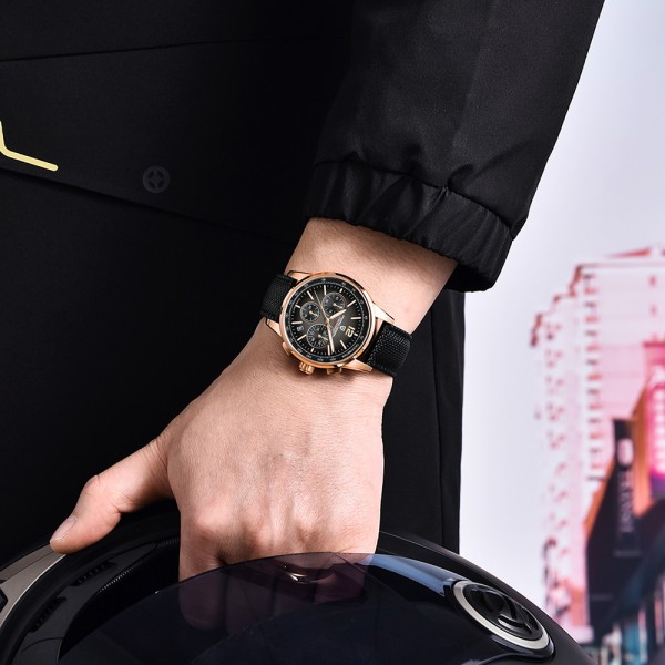Годинник наручний Pagani Design YS008 Rose Gold-Brown