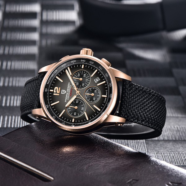 Годинник наручний Pagani Design YS008 Rose Gold-Brown