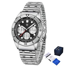 Годинник наручний Pagani Design PD-1705-1 Silver-Black Steel
