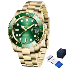 Годинник наручний Pagani Design PD-1661 Yellow Gold-Green