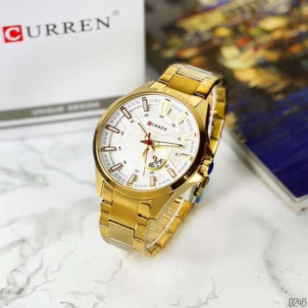 Годинник наручний Curren 8372 Gold-White