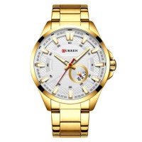Годинник наручний Curren 8372 Gold-White