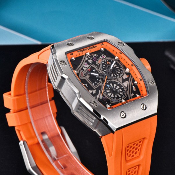 Годинник наручний Pagani Design PD-YS012 Silver-Orange