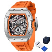 Годинник наручний Pagani Design PD-YS012 Silver-Orange