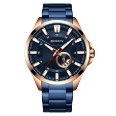 Годинник наручний Curren 8372 Blue-Cuprum