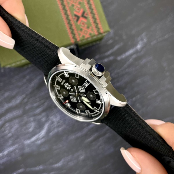 Awarder Embroidery Silver-Army Green Black Automatic 10ATM