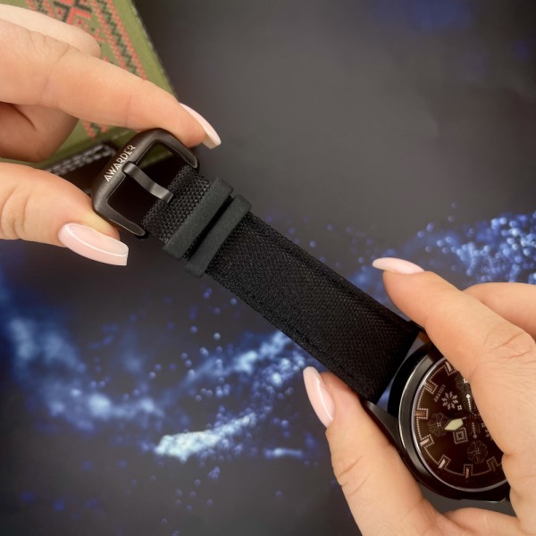 Awarder Embroidery Black-Army Green Black Automatic 10ATM