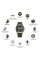 Awarder Embroidery Silver-Green Khaki Automatic 10ATM