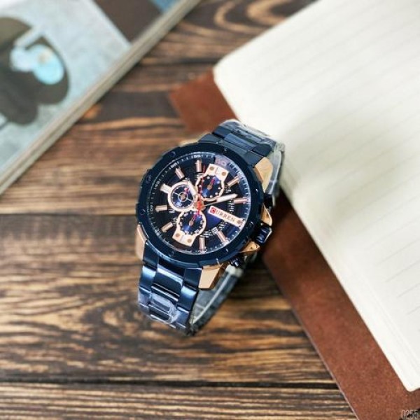 Годинник наручний Curren 8336 Blue-Cuprum