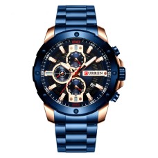 Годинник наручний Curren 8336 Blue-Cuprum