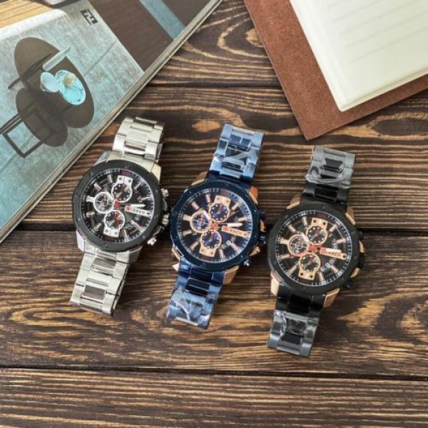Годинник наручний Curren 8336 Blue-Cuprum
